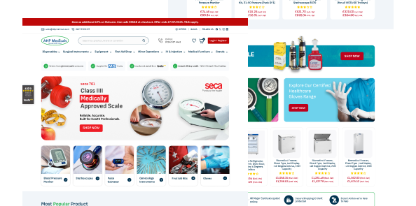 AHP Medicals Website Redesign