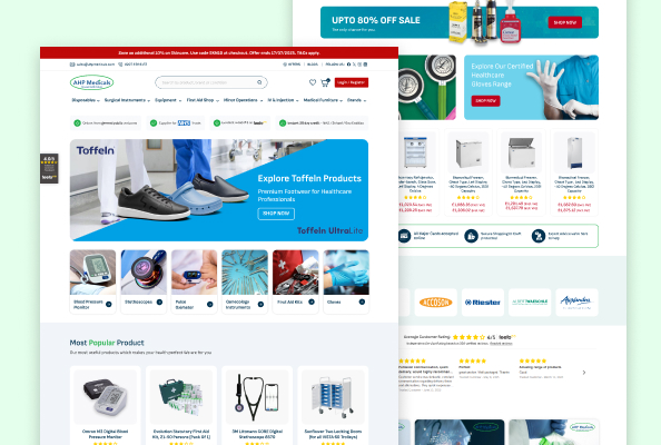 AHP Medicals E-commerce Website Redesign