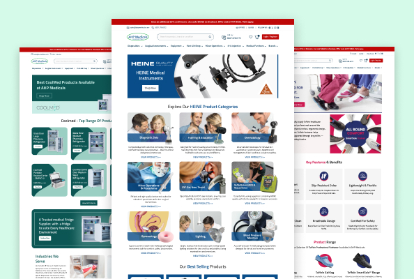 Healthcare Brand Landing Page Design for AHP Medical