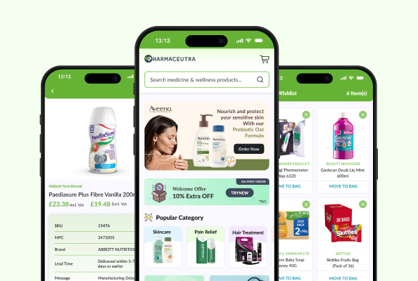 Pharmceutra Healthcare Mobile App Design