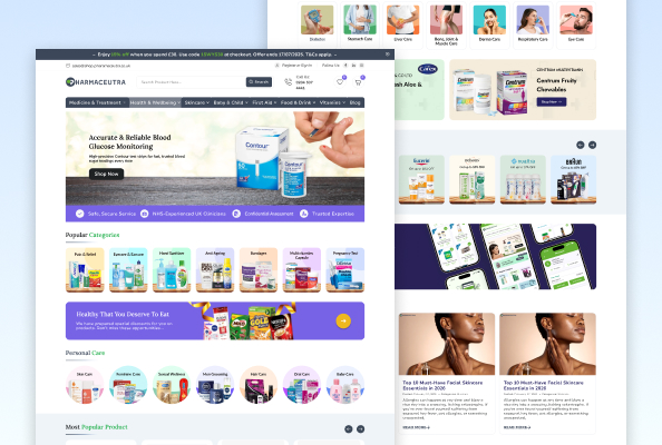 Pharmceutra E-commerce Website Redesign